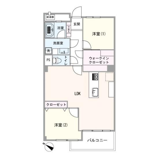 南砂住宅２号棟-1-間取図(平面図)