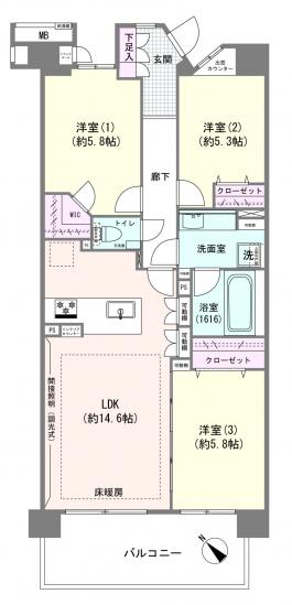 アイ・キャナルメイツ豊洲-1-間取図(平面図)