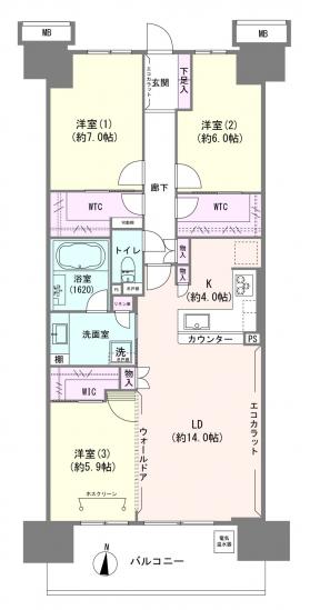 東京スイート・レジデンス-1-間取図(平面図)