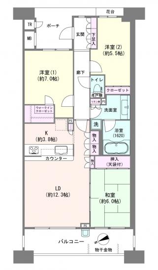 グランエスタ-1-間取図(平面図)
