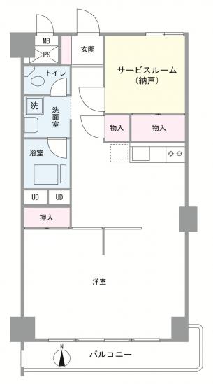 秀和第３東陽町レジデンス-1-間取図(平面図)