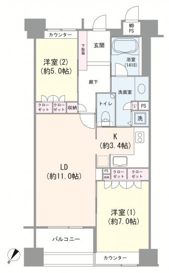 クラリティ・アスール-1-間取図(平面図)