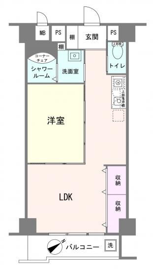 トーア新富マンション-1-間取図(平面図)