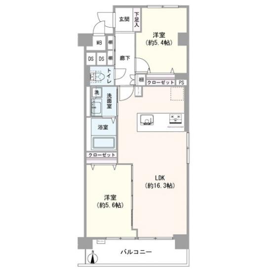 東陽町グリーンハイツ-1-間取図(平面図)