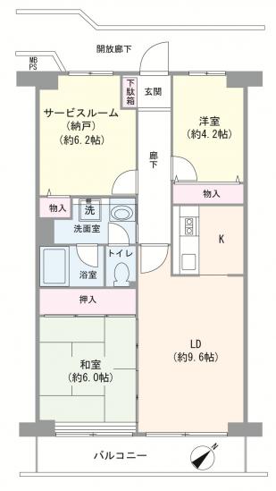 リバーサイドタウン木場南スカイハイツ-1-間取図(平面図)