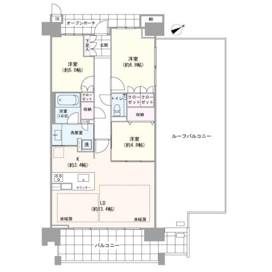 プラウド東陽町ガーデンズ-1-間取図(平面図)