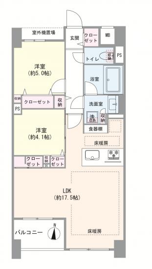 リビオ清澄白河-1-間取図(平面図)