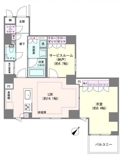 プロスタイル日本橋馬喰町-1-間取図(平面図)