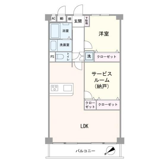 秀和清澄レジデンス-1-間取図(平面図)