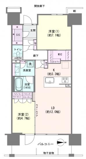 ルネ南砂町リバーフィール-1-間取図(平面図)