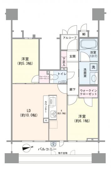 セトルコート大島-1-間取図(平面図)