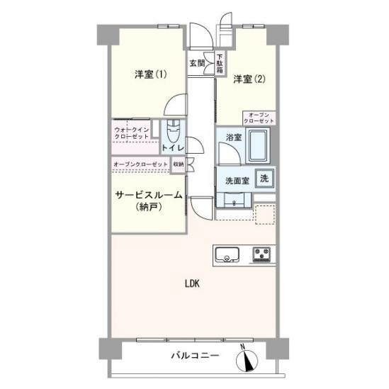 サンヴェール門前仲町-1-間取図(平面図)