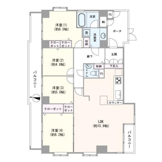 ライオンズステーションプラザ大島-1-間取図(平面図)