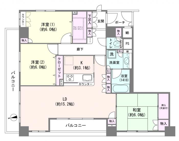 クレストフォルム南葛西-1-間取図(平面図)