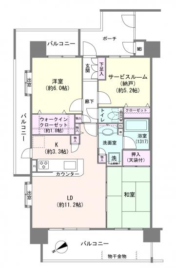 クレストフォルム清澄庭園-1-間取図(平面図)