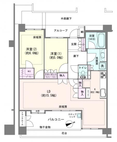 ニューライズシティ東京ベイハイライズ-1-間取図(平面図)