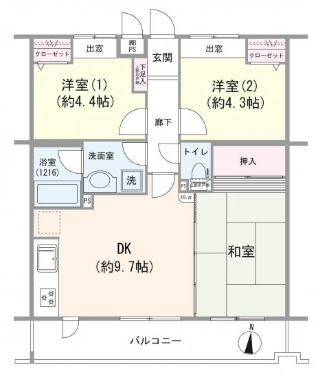 ノーブル亀戸-1-間取図(平面図)