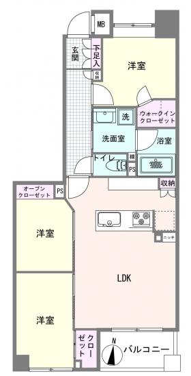 デュオシティ木場公園-1-間取図(平面図)