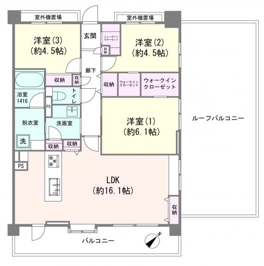 パセオ・ＴＯＫＹＯイースト-1-間取図(平面図)