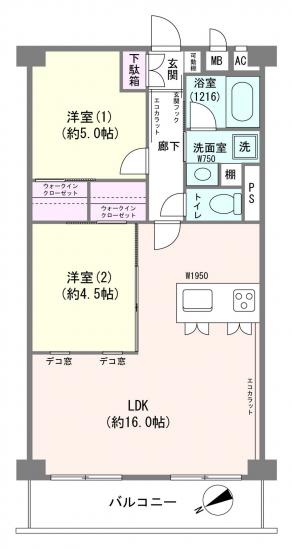 秀和清澄レジデンス-1-間取図(平面図)