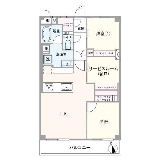 秀和清澄レジデンス-1-間取図(平面図)