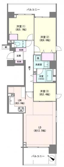 新大橋パーク・ホームズ-1-間取図(平面図)