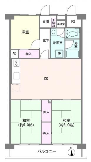 セントラルグリーンハイツ-1-間取図(平面図)