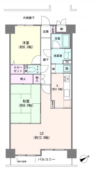 コスモウィル大島-1-間取図(平面図)