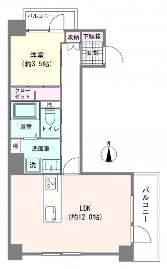 ラ・クール木場-1-間取図(平面図)