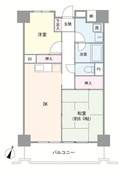 南砂キャピタルコータース-1-間取図(平面図)