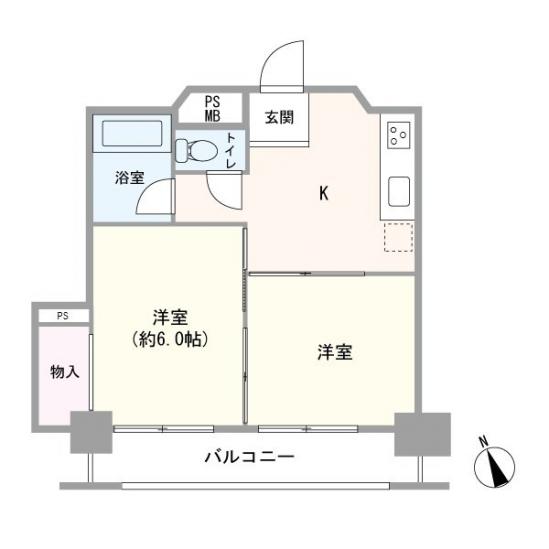 ハイツ八丁堀-1-間取図(平面図)