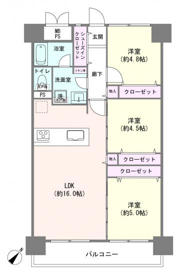 シティコープ豊洲-1-間取図(平面図)