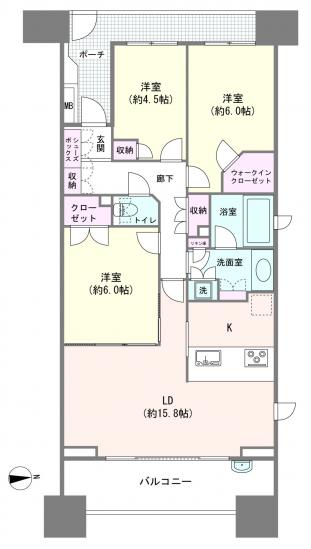 ガーデンフラッグシティ-1-間取図(平面図)