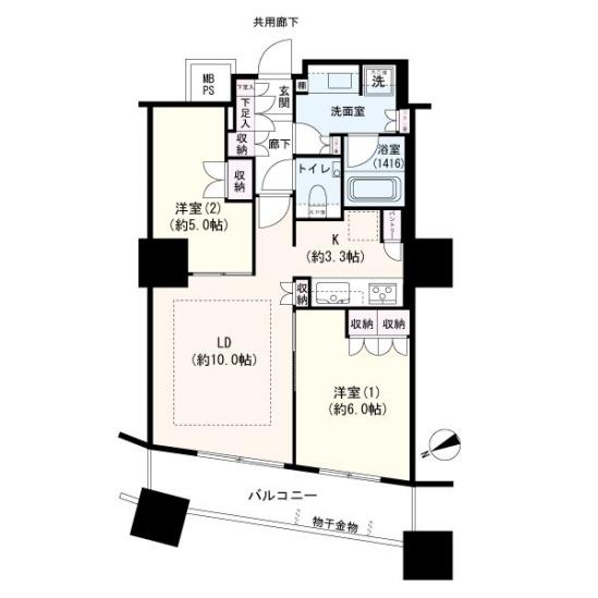 ザ・パークハウス西新宿タワー60-1-間取図(平面図)