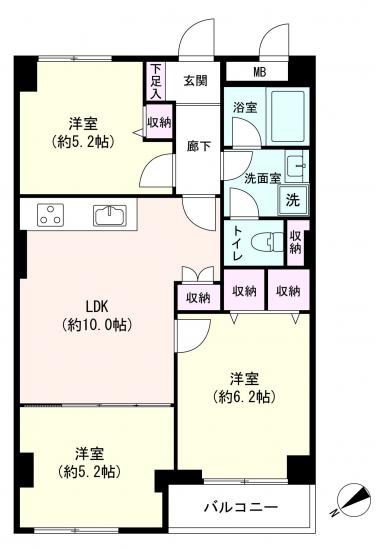 プチモンド目白-1-間取図(平面図)