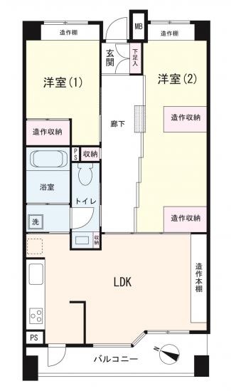 落合シティタワー-1-間取図(平面図)