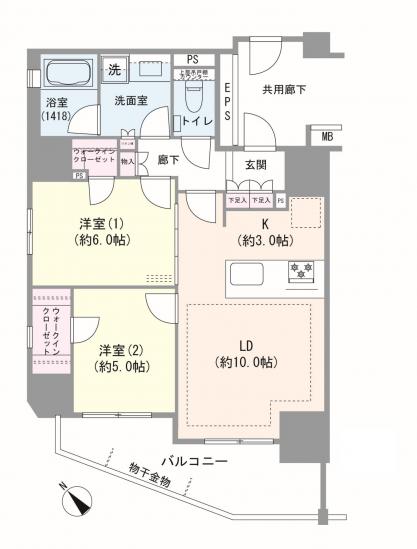 シェフルール文京茗荷谷-1-間取図(平面図)