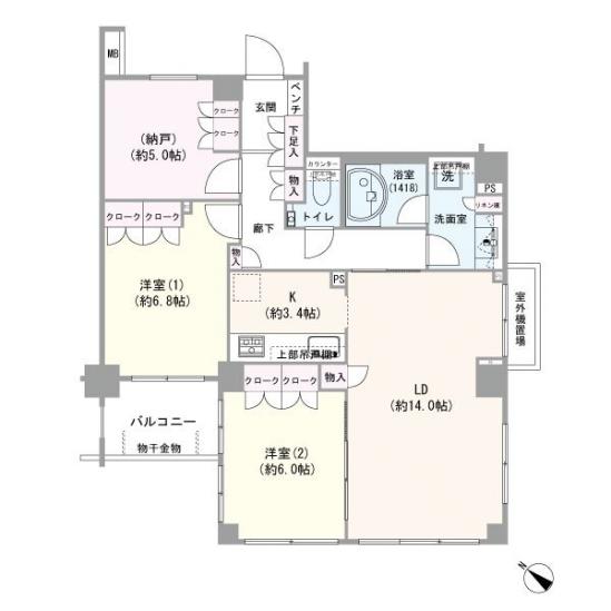 パルサージュ文京千石-1-間取図(平面図)