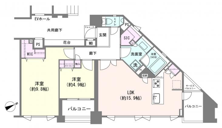 ピアース四谷-1-間取図(平面図)
