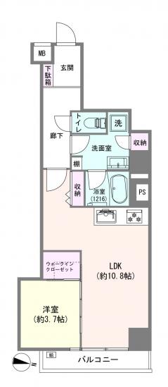 中野プリンスマンション-1-間取図(平面図)