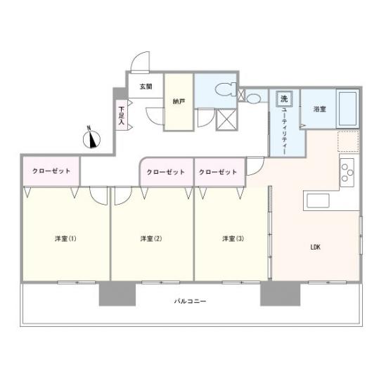 中野坂上コーポ-1-間取図(平面図)