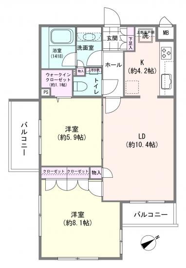 パークナード春日ヒルズ-1-間取図(平面図)