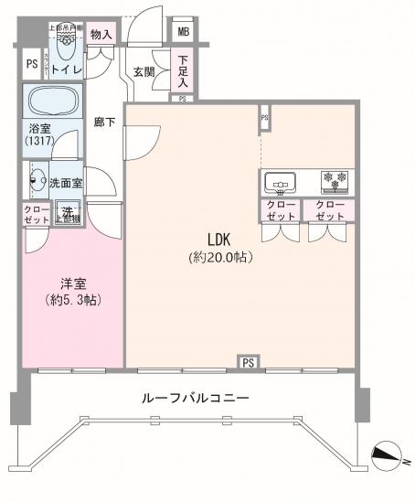 フィールA飯田橋-1-間取図(平面図)