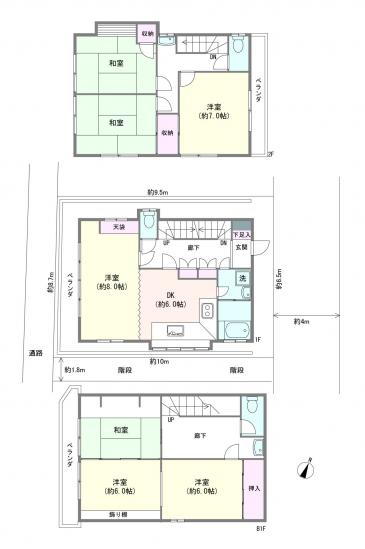 大塚一丁目　中古戸建-1-間取図(平面図)