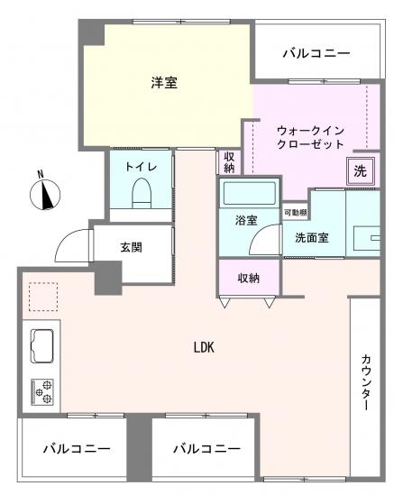 パレス神楽坂-1-間取図(平面図)