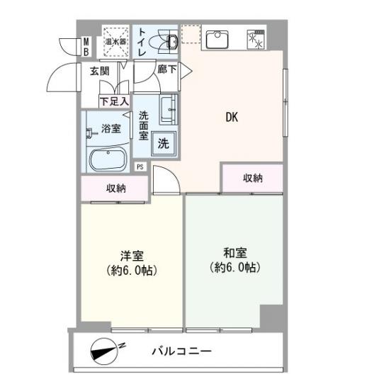 グリーンキャピタル神楽坂-1-間取図(平面図)