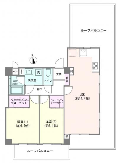 ハイネス四谷-1-間取図(平面図)
