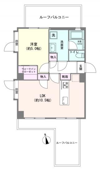 ハイネス四谷-1-間取図(平面図)