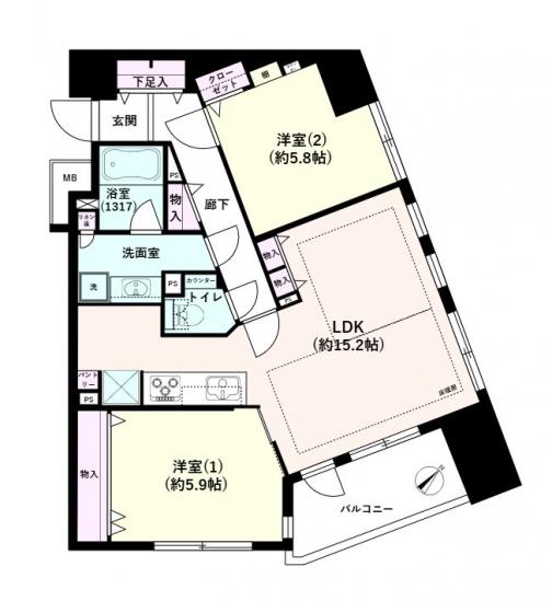 フェアロージュ永福町-1-間取図(平面図)