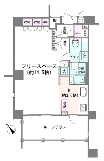 グローリオ浜田山デュオ-1-間取図(平面図)